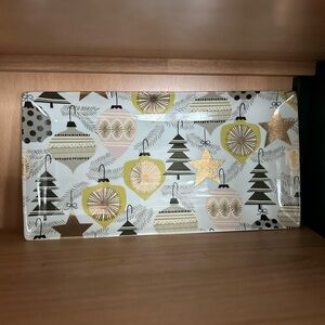 Whimsical Metallic Ornament Serving Tray